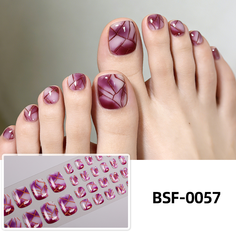 Full Cover Adhesive - 34tips Stiker Kuku Kaki Gel UV