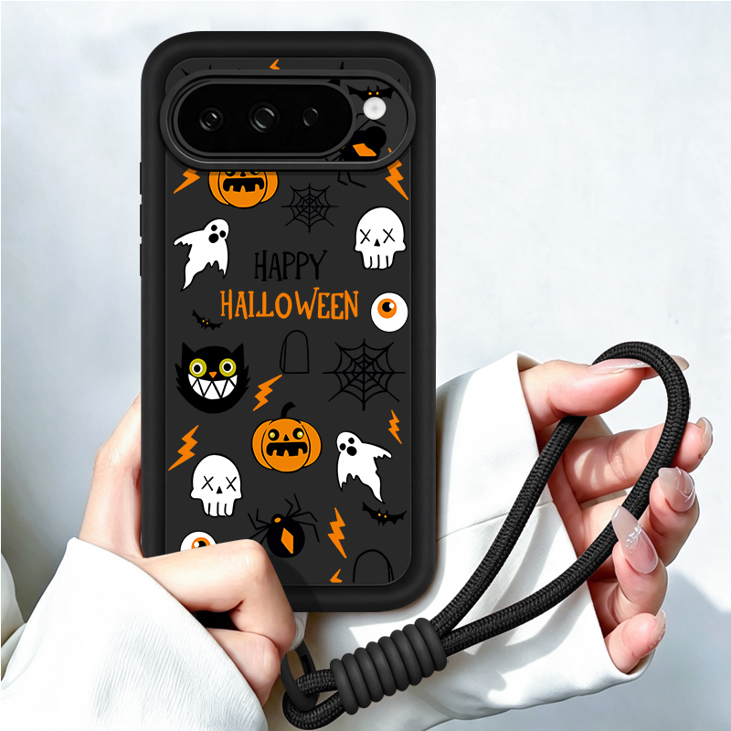 Google Pixel 9 Pro - Casing Ponsel dengan Motif Halloween Kartun