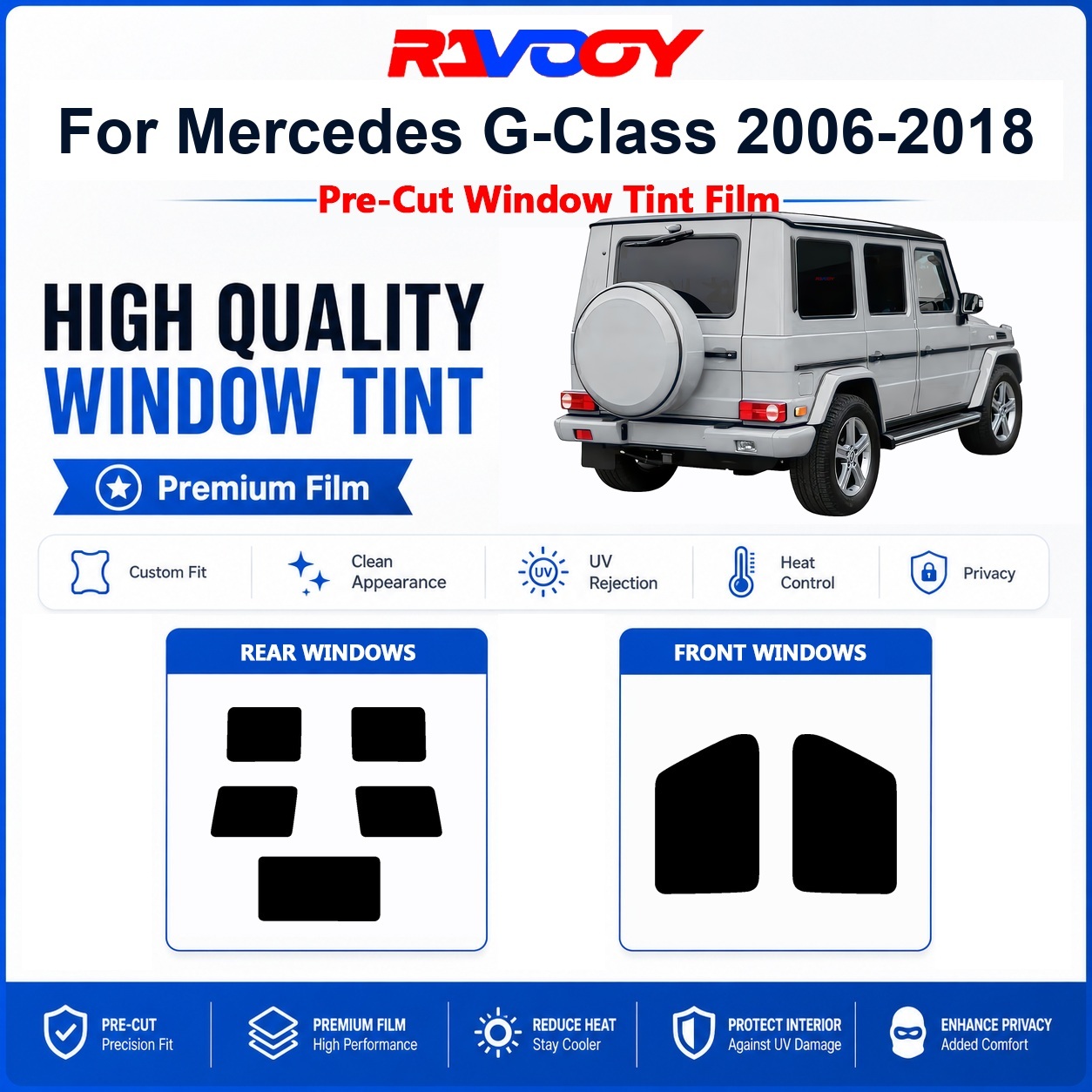 Privacy Screen Protector - Kaca Film Premium Pre-Cut Untuk Mercedes