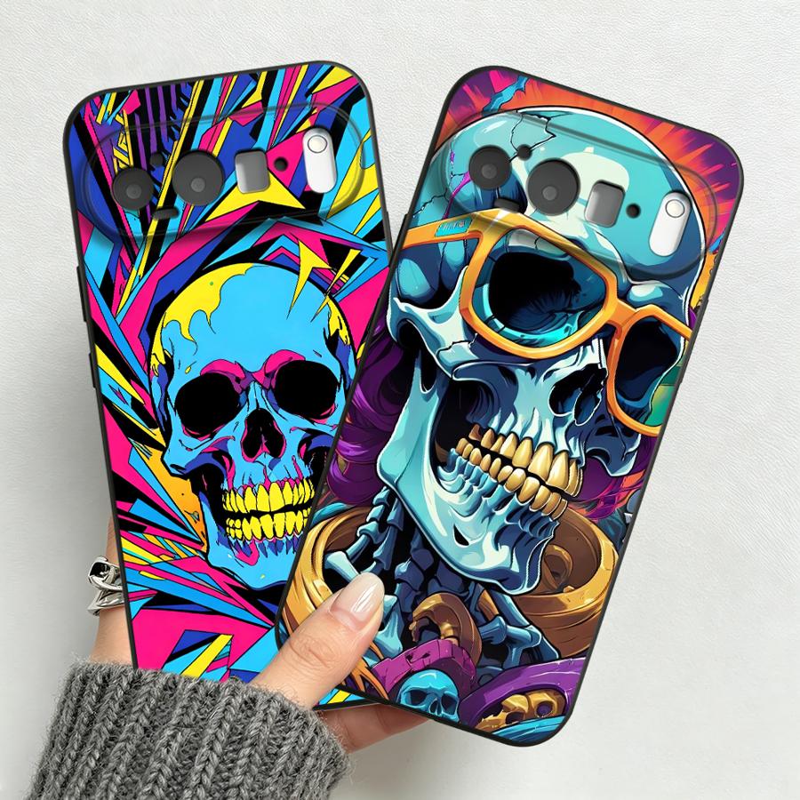 Casing Tengkorak Seni Pop Neon - Google Pixel 9 Pro ulasan dan harga