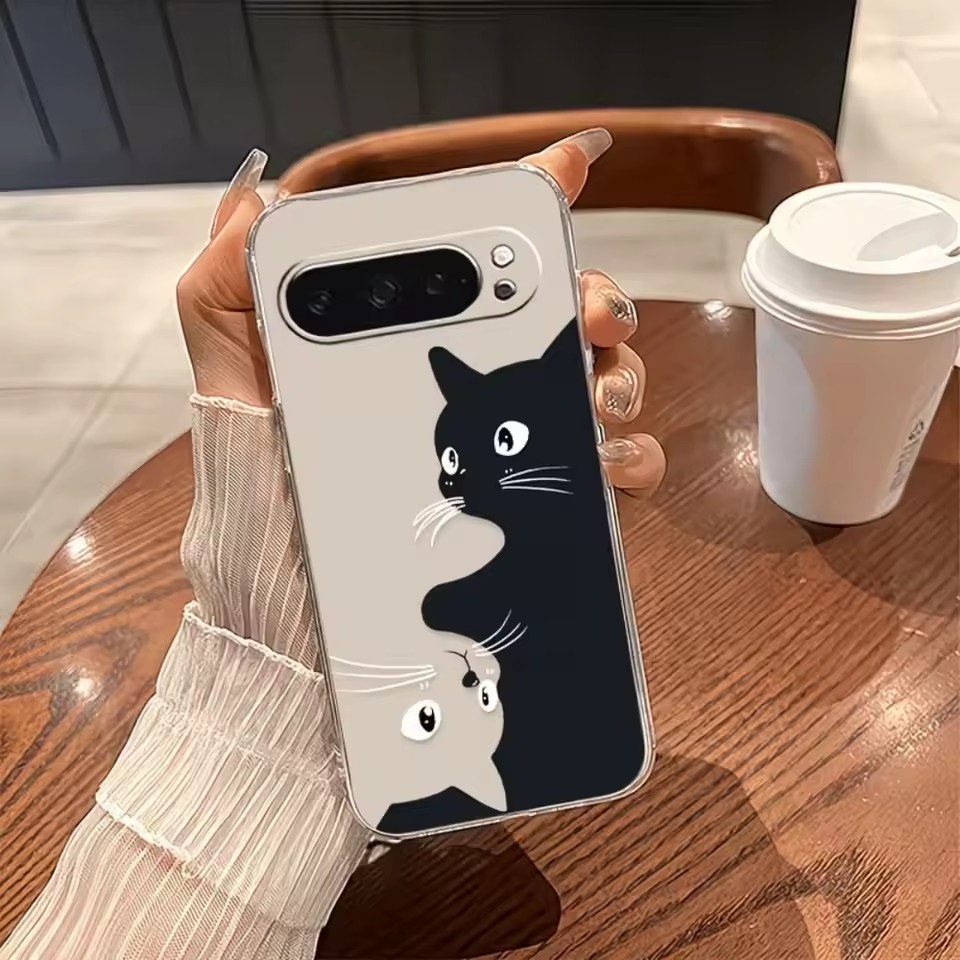 Casing Transparan Motif Kucing - Google Pixel 9 Pro ulasan dan harga