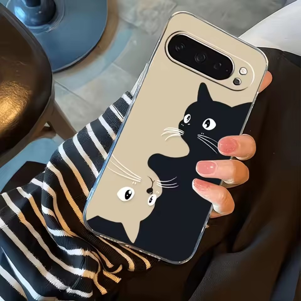 Casing Transparan Motif Kucing - Google Pixel 9 Pro ulasan dan harga