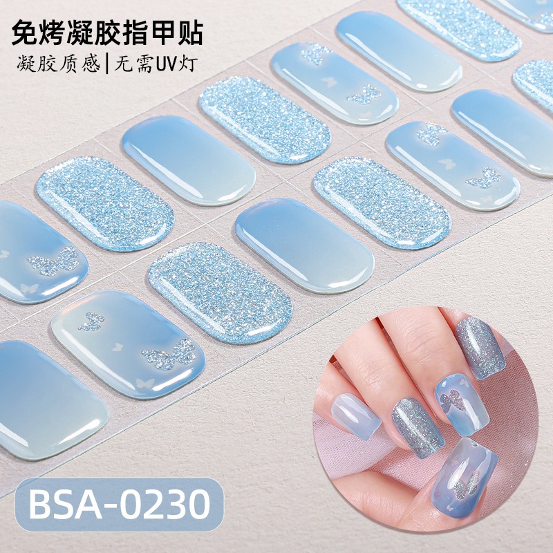 Strip Kuku Gel Semi Cured Tanp - Full Cover Adhesive ulasan dan harga