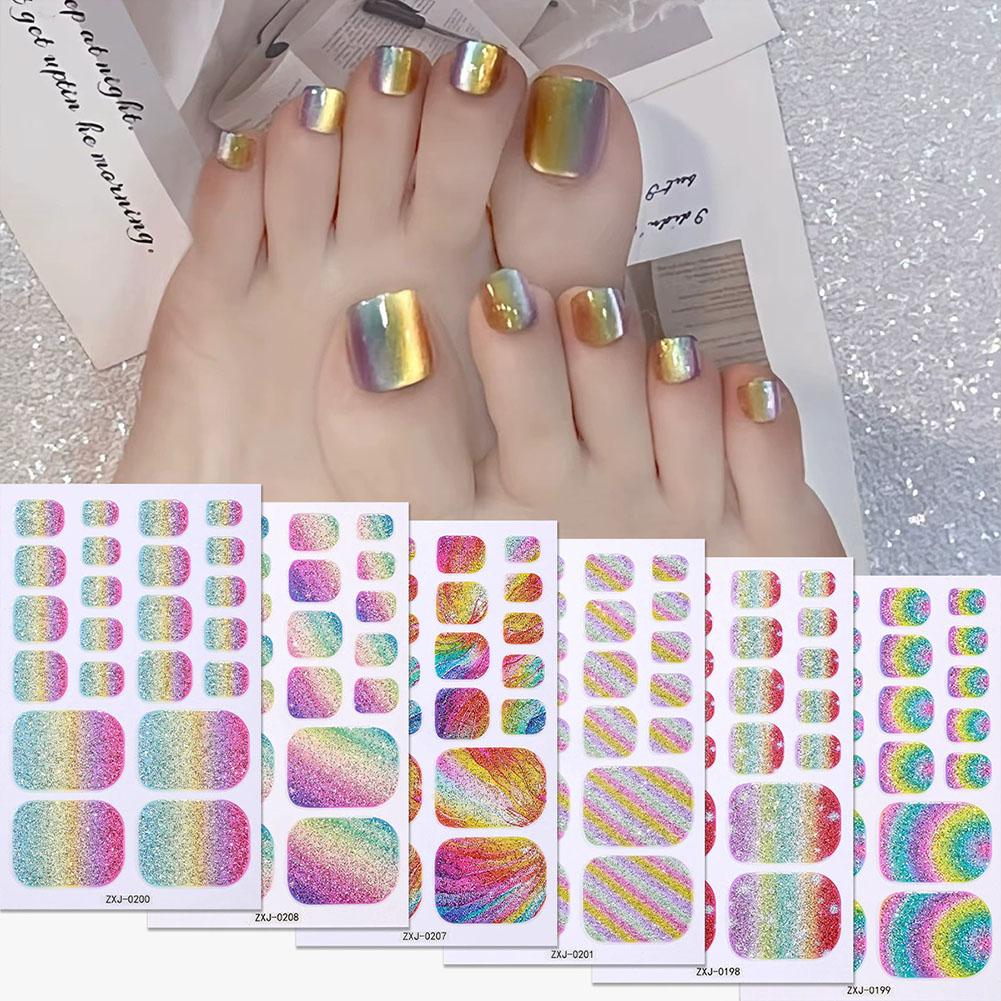 Stiker Gel Warna-warni Pelangi - Full Cover Adhesive ulasan dan harga